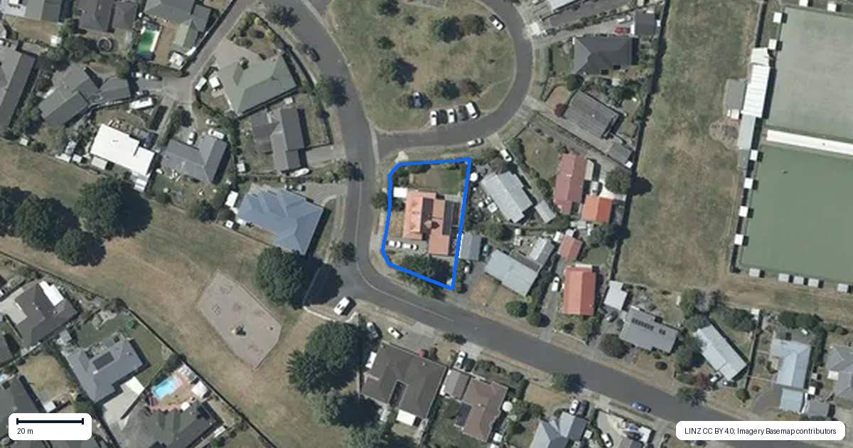 Property context map for 22 Whiting Crescent, Greenmeadows, Napier
