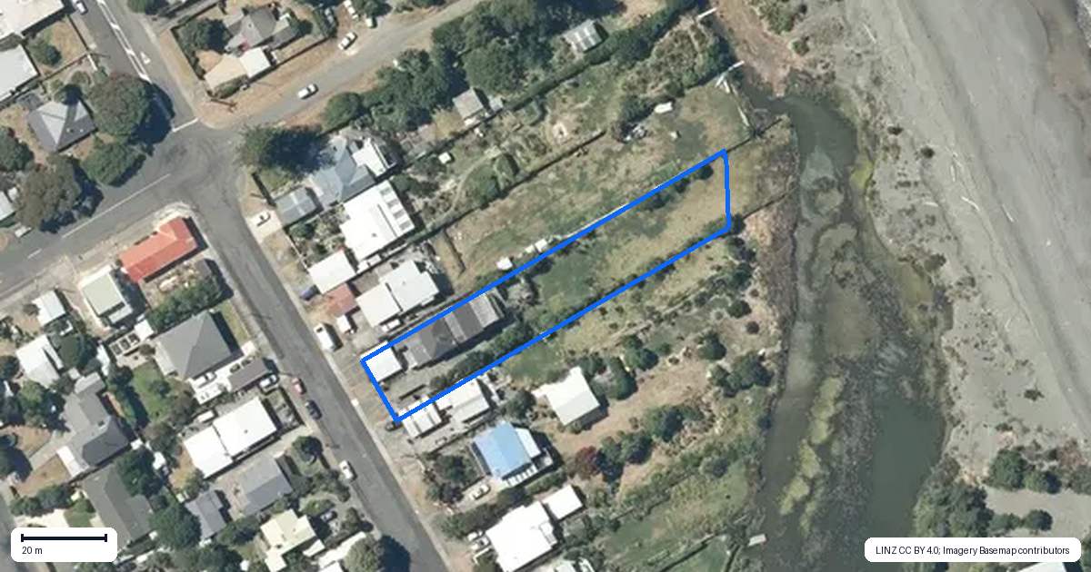 Property context map for 7 Grange Road South, Haumoana