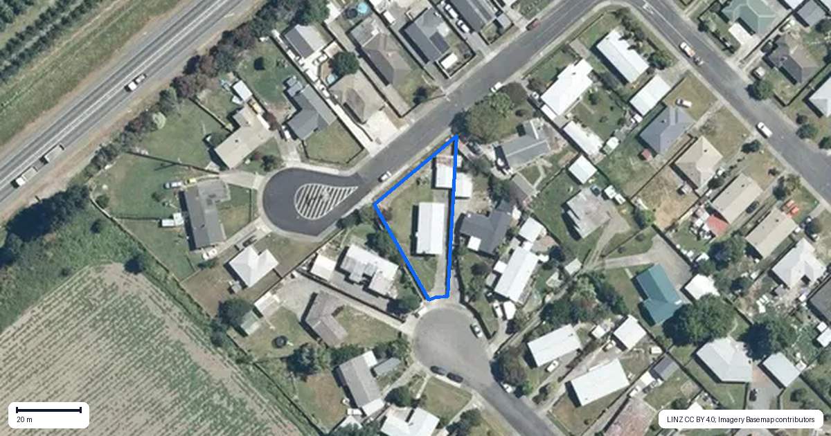 Property context map for 845 Huia Street, Camberley, Hastings