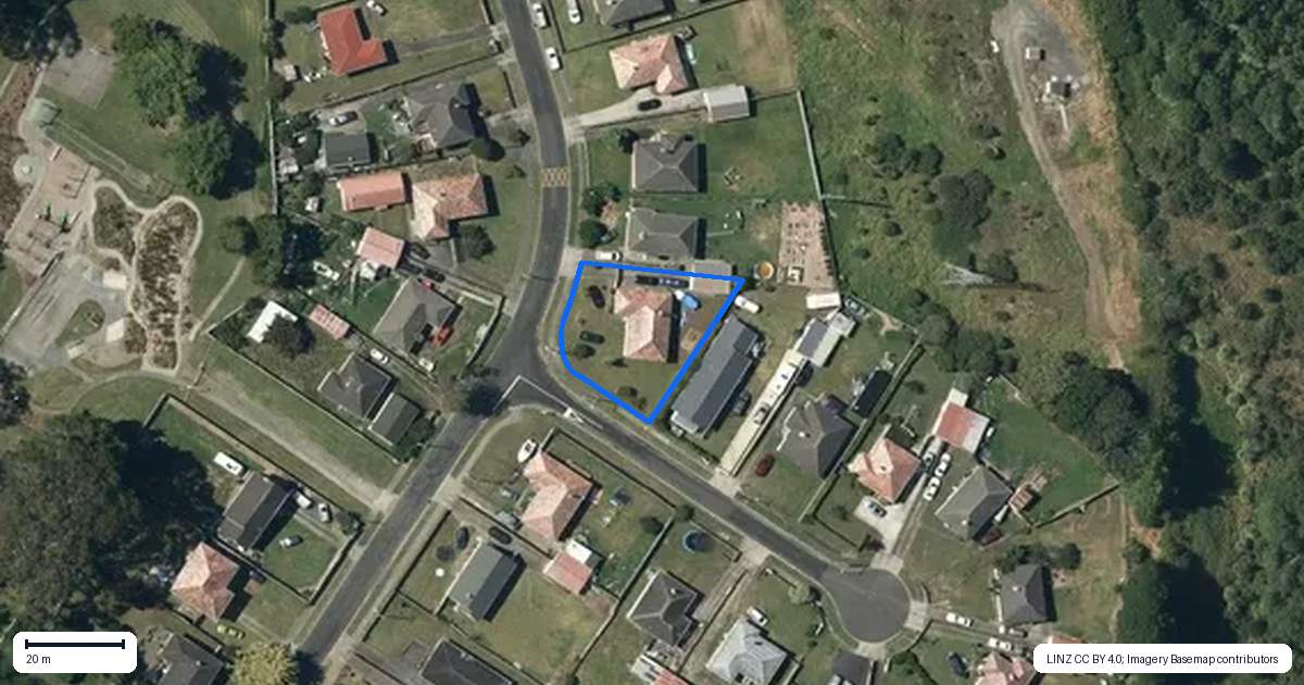 Property context map for 23 Te Wheoro Crescent, Meremere, Mercer