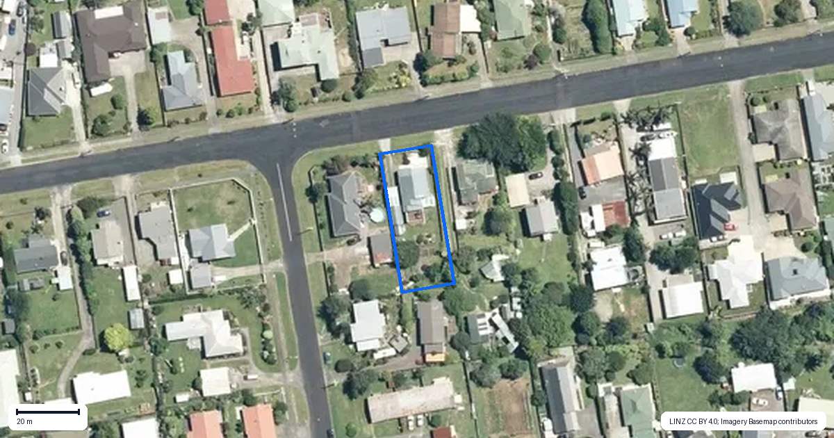 Property context map for 16 Walker Street, Waihi