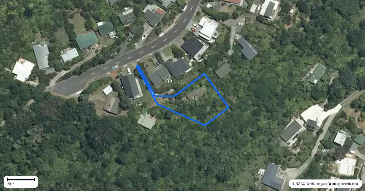 Property context map for 40 Tairua Heights, Tairua