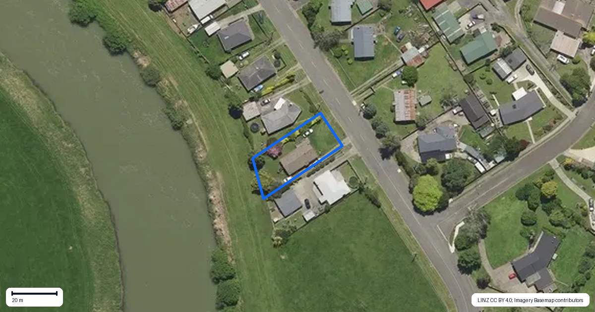 Property context map for 29 Hydro Road, Edgecumbe