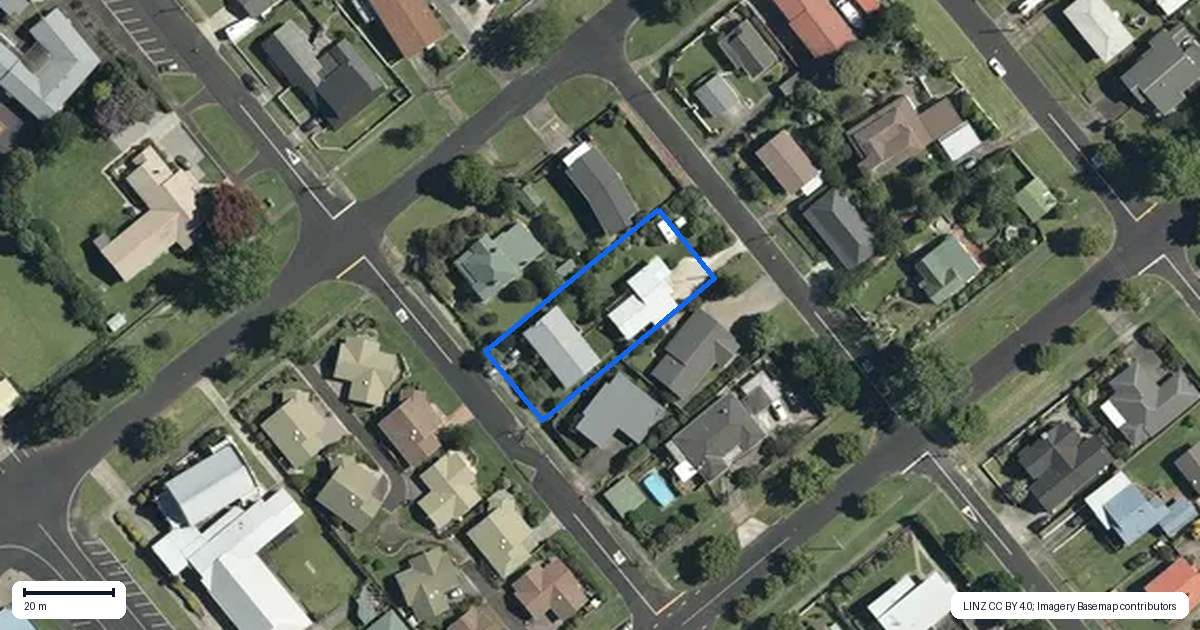 Property context map for 32 Koromiko Street, Te Aroha