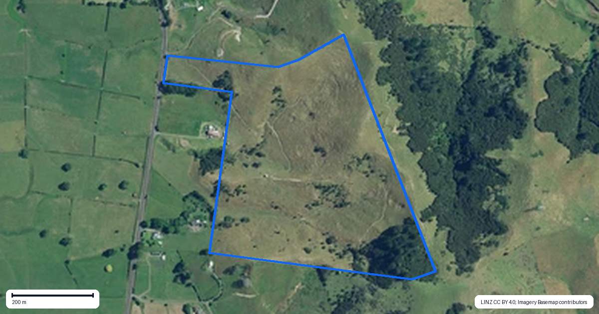 Property context map for 8328 Paeroa Kopu Road, Hikutaia, Paeroa
