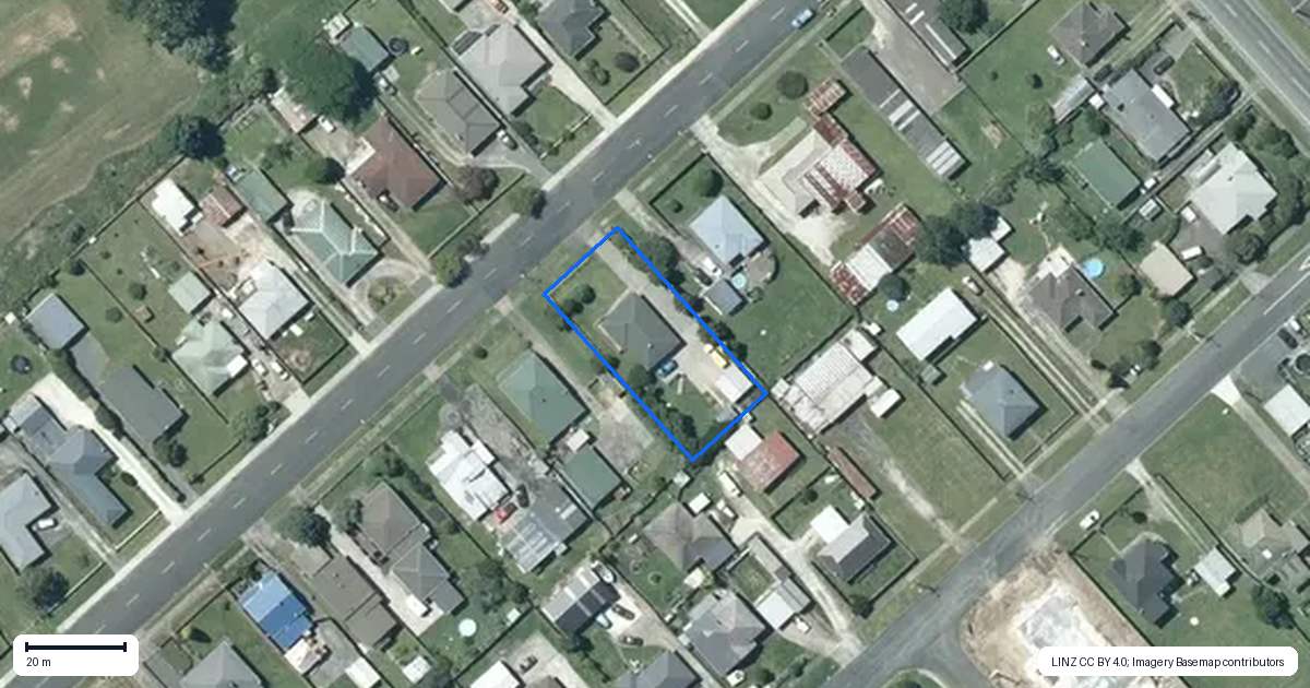 Property context map for 5A George Street, Te Kuiti