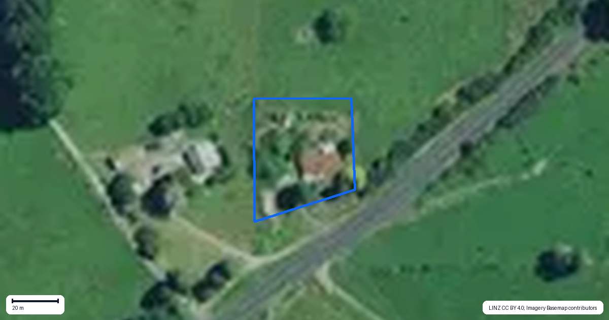 Property context map for 342 State Highway 3, Piopio
