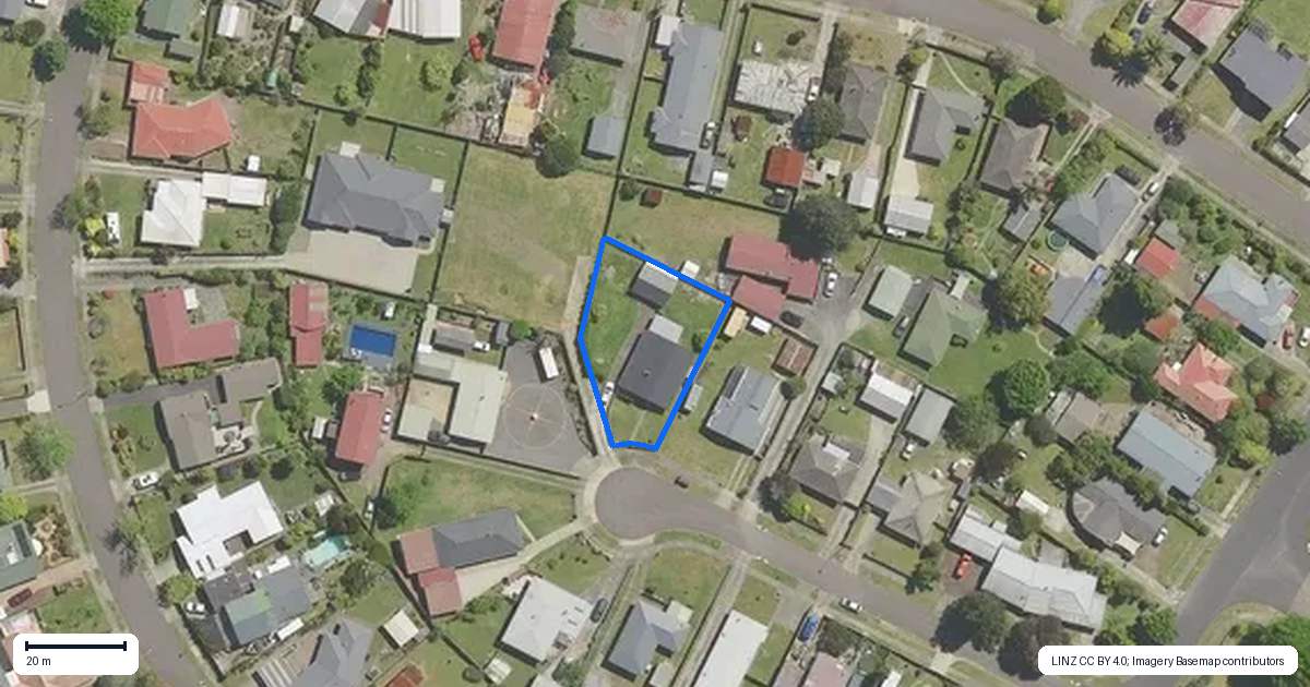 Property context map for 7 Hine Te Ariki Place, Kawerau