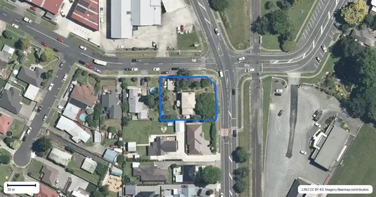 Property context map for 101 Firth Street, Matamata