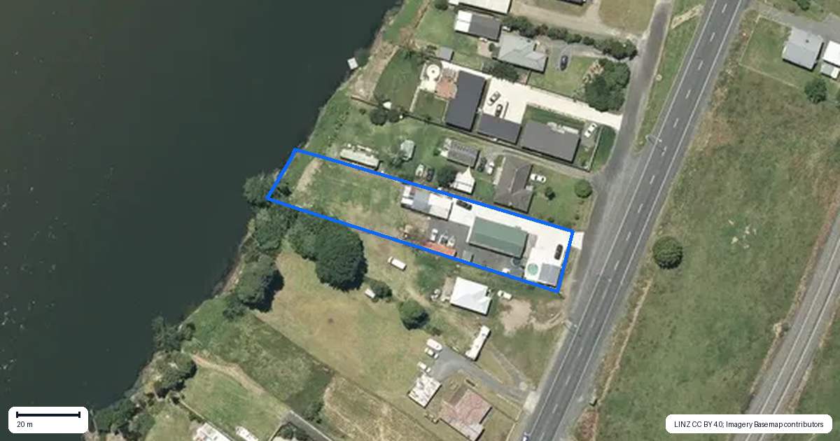 Property context map for 112 Great South Road, Taupiri