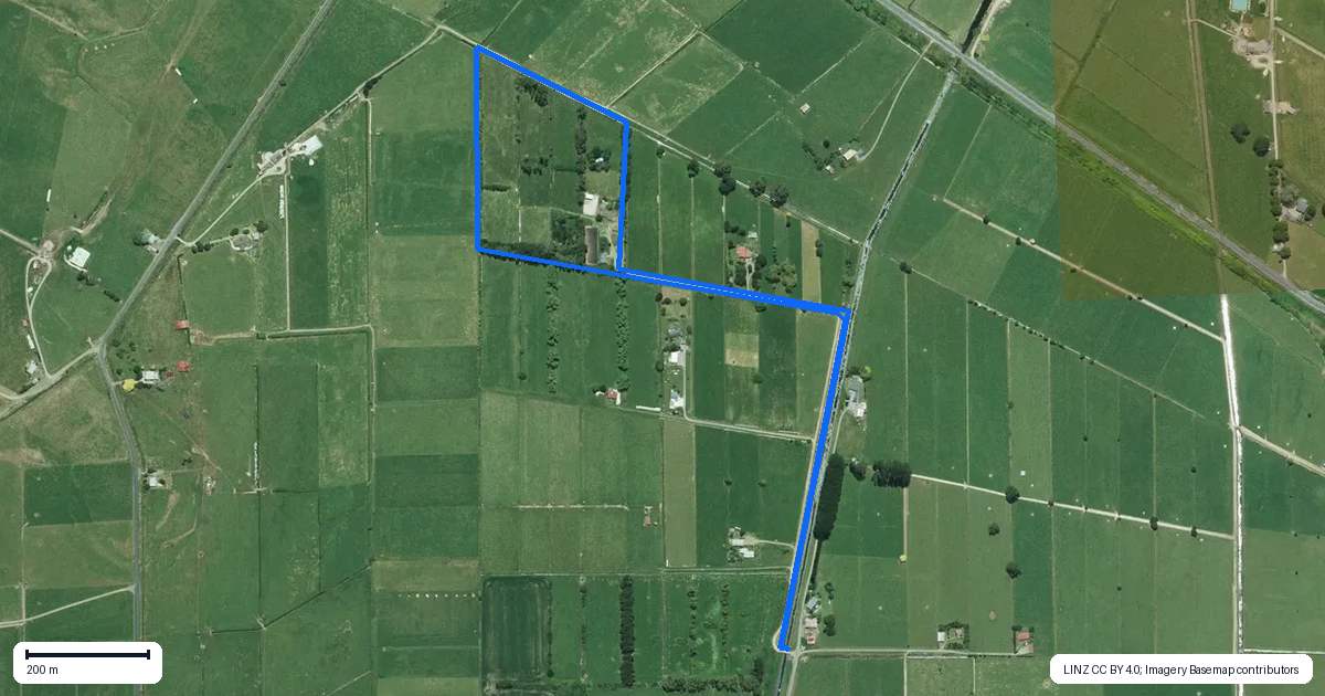 Property context map for 97F Poplar Lane, Edgecumbe