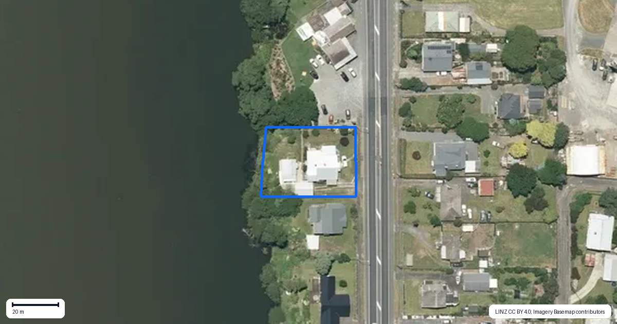Property context map for 64 Great South Road, Taupiri