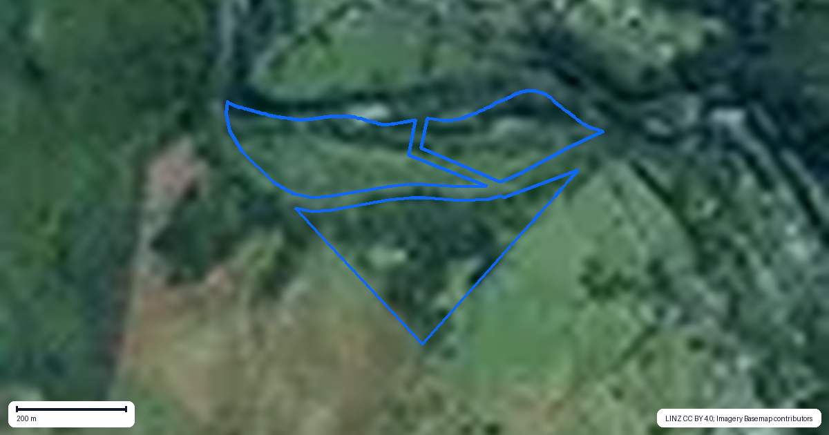 Property context map for 48 County Road, Paeroa