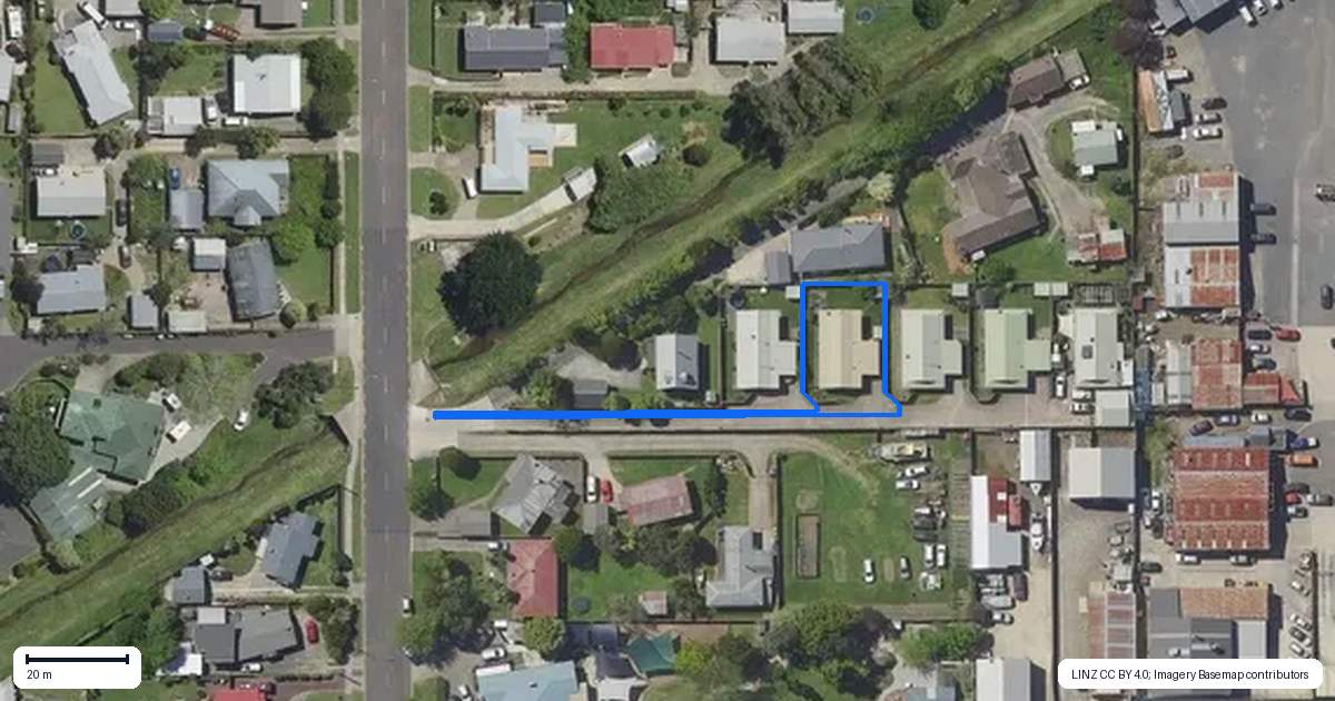 Property context map for 35D Douglas Street, Whakatane