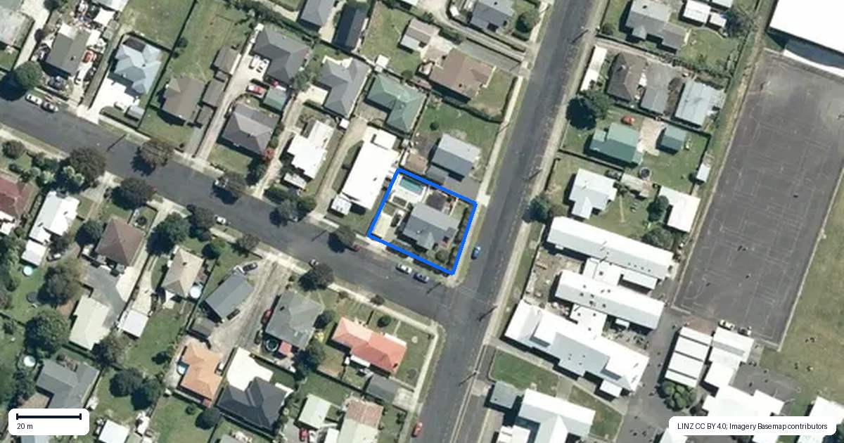Property context map for 121 North Street, Te Awamutu