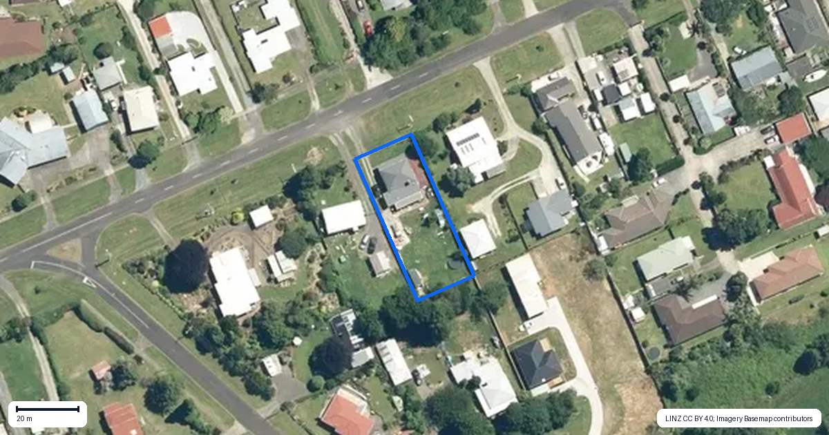 Property context map for 38 Mataura Road, Waihi