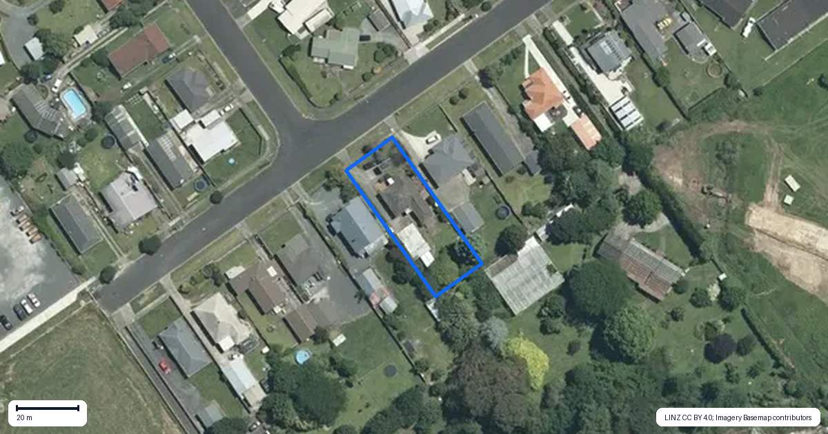 Property context map for 27 Page Street, Morrinsville