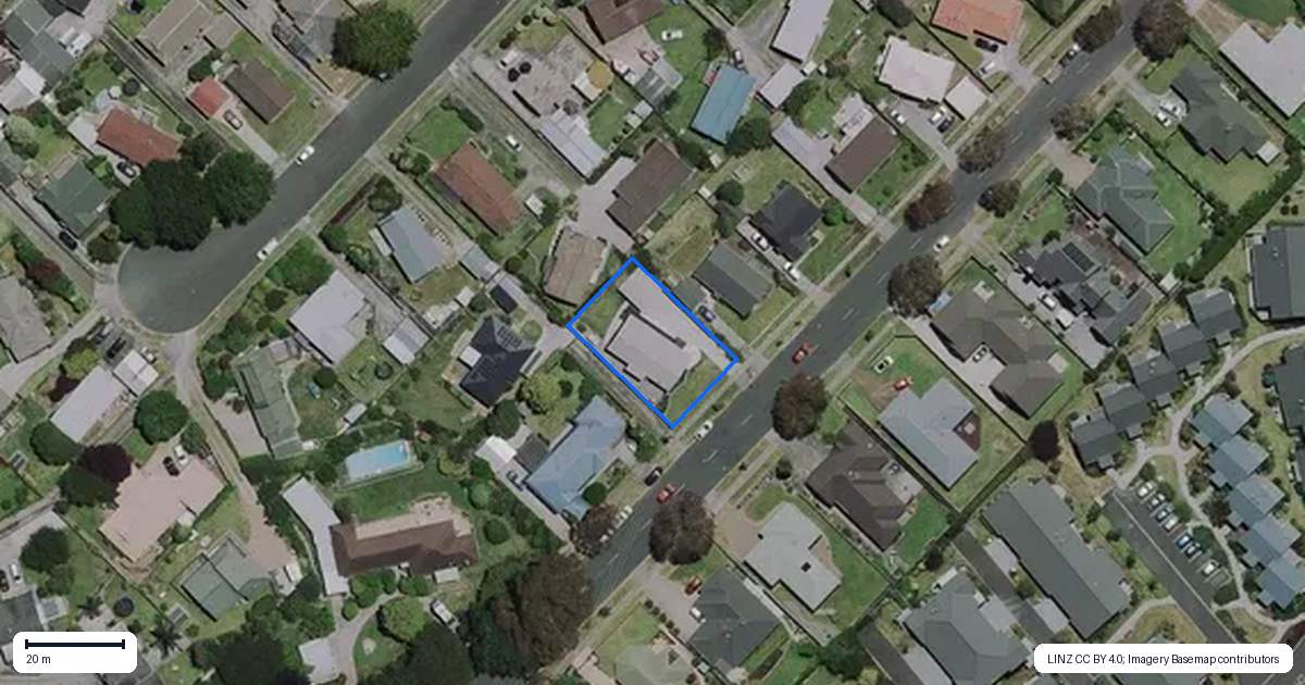 Property context map for 20 Dixon Road, Fitzroy, Hamilton