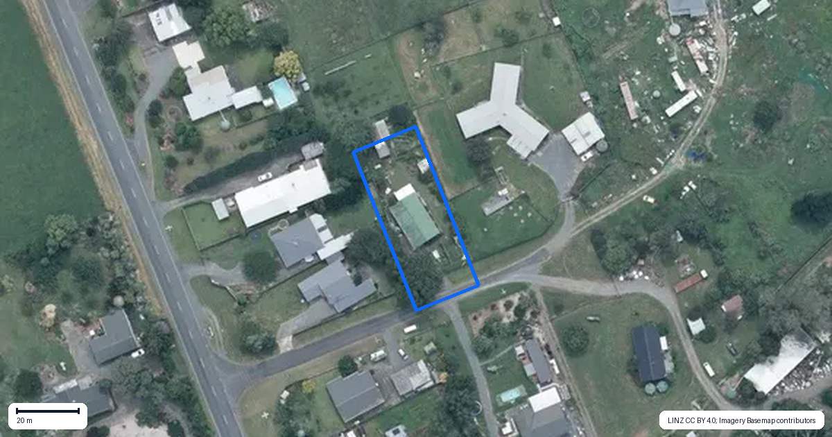 Property context map for 9 Lucien Place, Whitikahu, Taupiri
