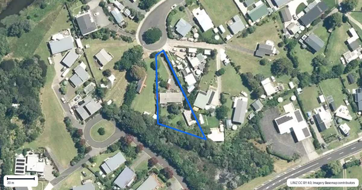 Property context map for 57 Marlin Place, Whiritoa, Waihi