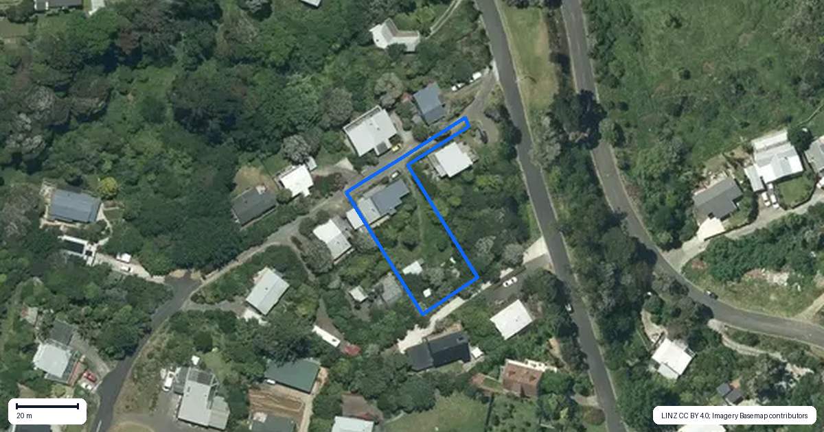 Property context map for 5 Snowden Place, Raglan