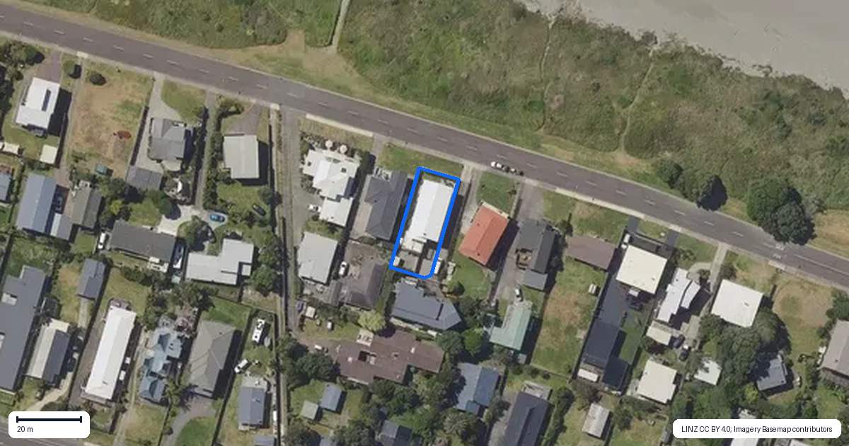 Property context map for 44 Ocean Road, Ohope