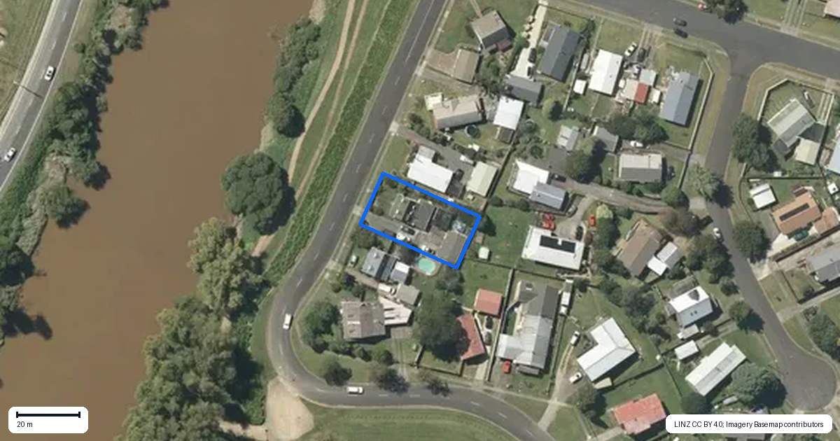 Property context map for 57 Waipa Esplanade, Ngaruawahia