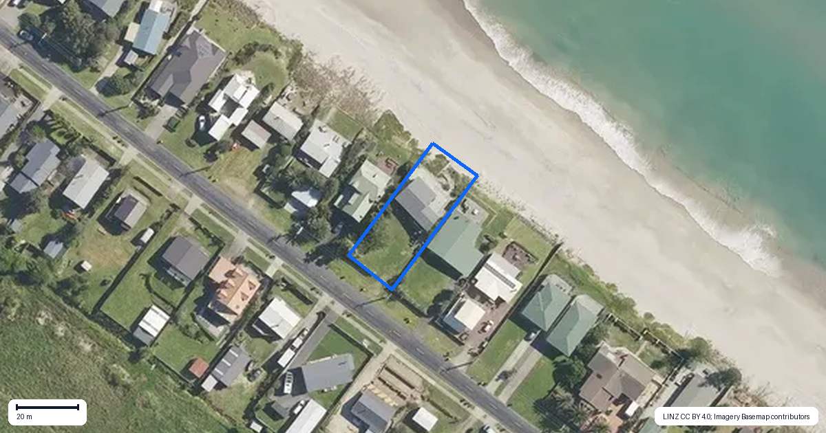 Property context map for 195 Pukehina Parade, Pukehina