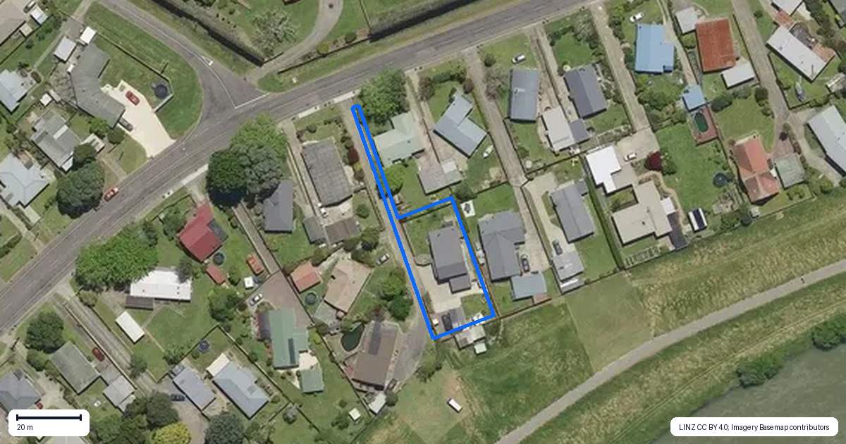 Property context map for 149 College Road, Edgecumbe