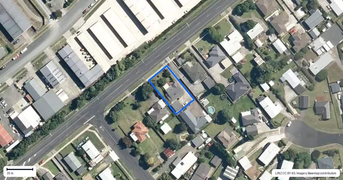 Property context map for 442 Te Rahu Road, Te Awamutu