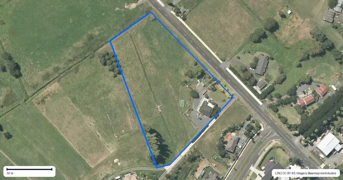 Property context map for 126 Travers Road, Te Kauwhata