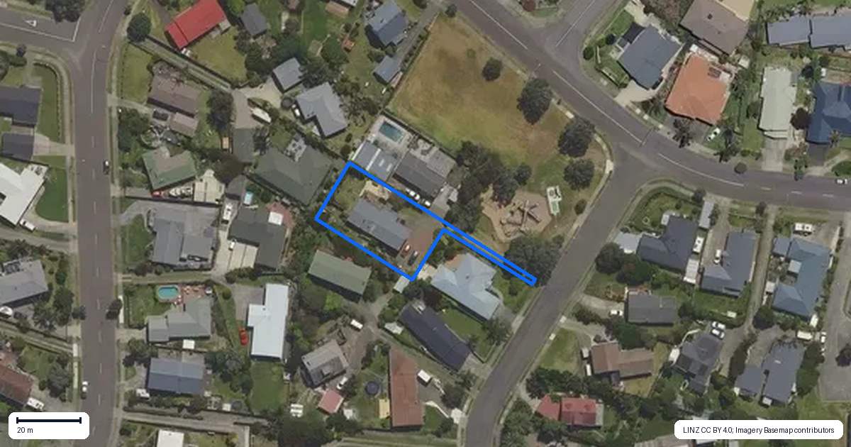 Property context map for 6 The Glebe, Coastlands, Whakatane