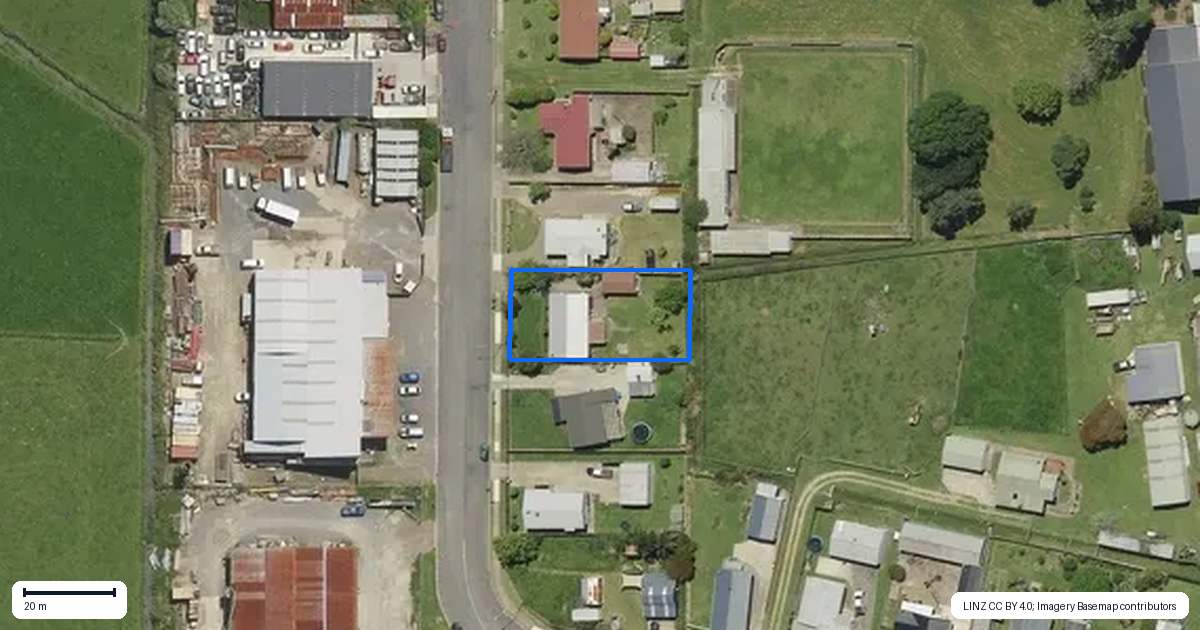 Property context map for 22 Kowhai Avenue, Edgecumbe