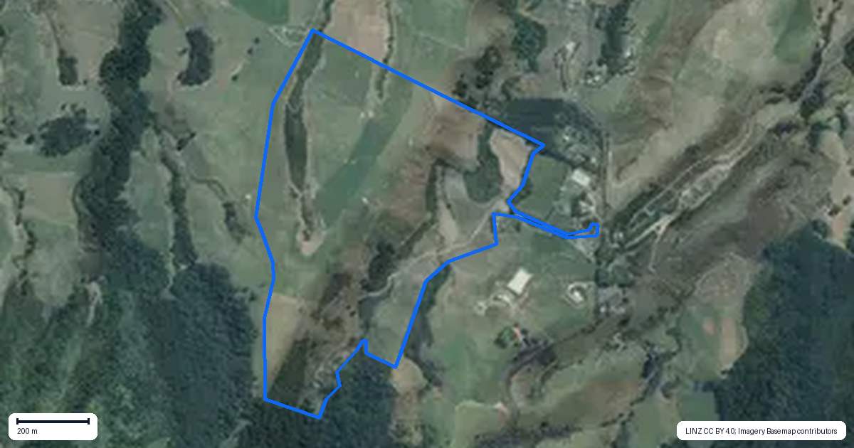 Property context map for 416 Corcoran Road, Te Pahu
