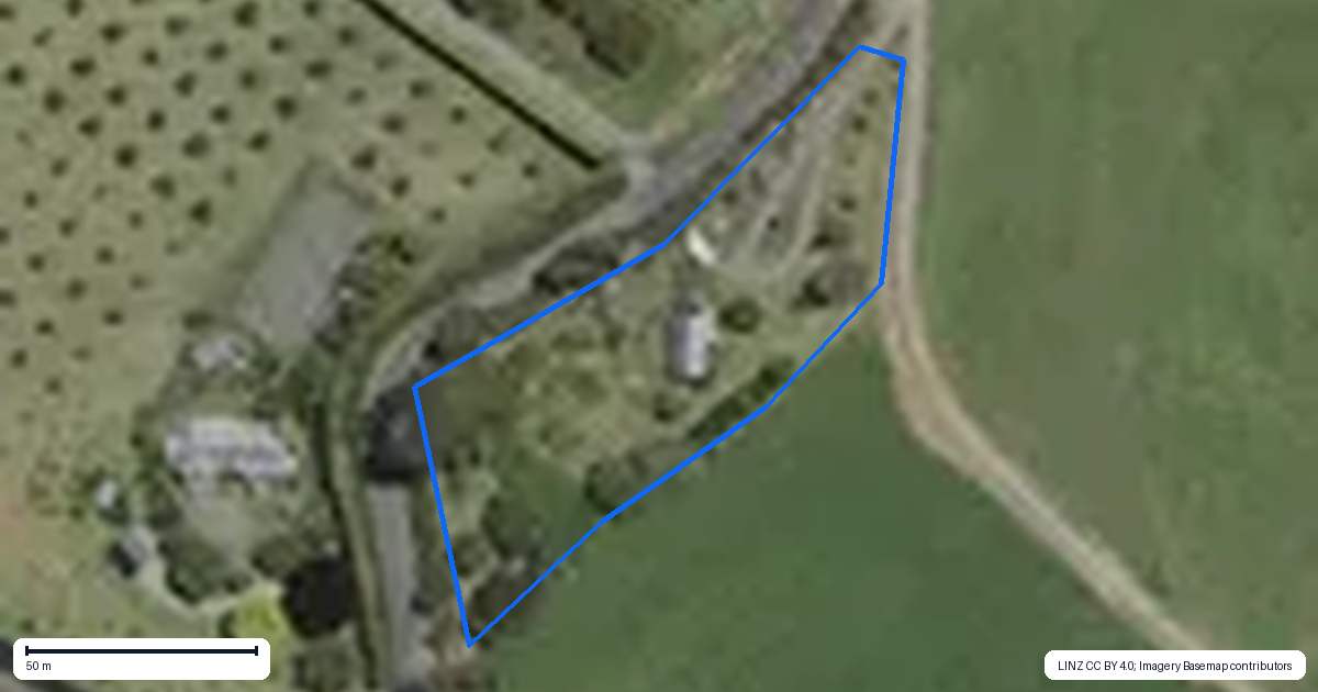 Property context map for 288C Pahoia Road, Whakamarama