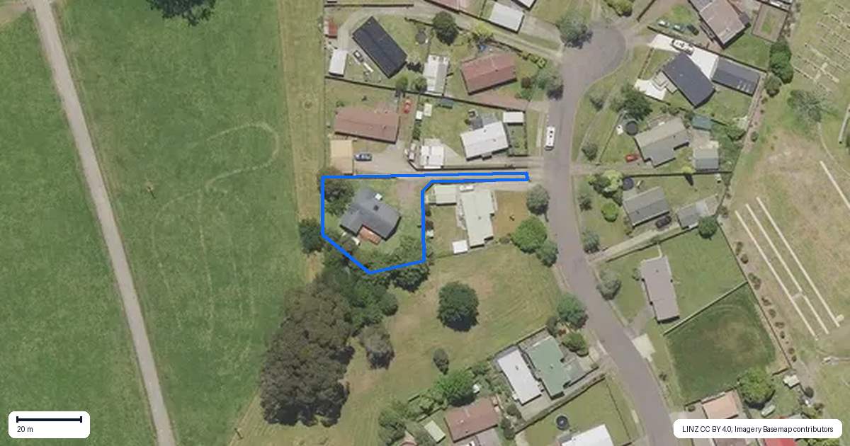 Property context map for 18 Delamere Drive, Kawerau