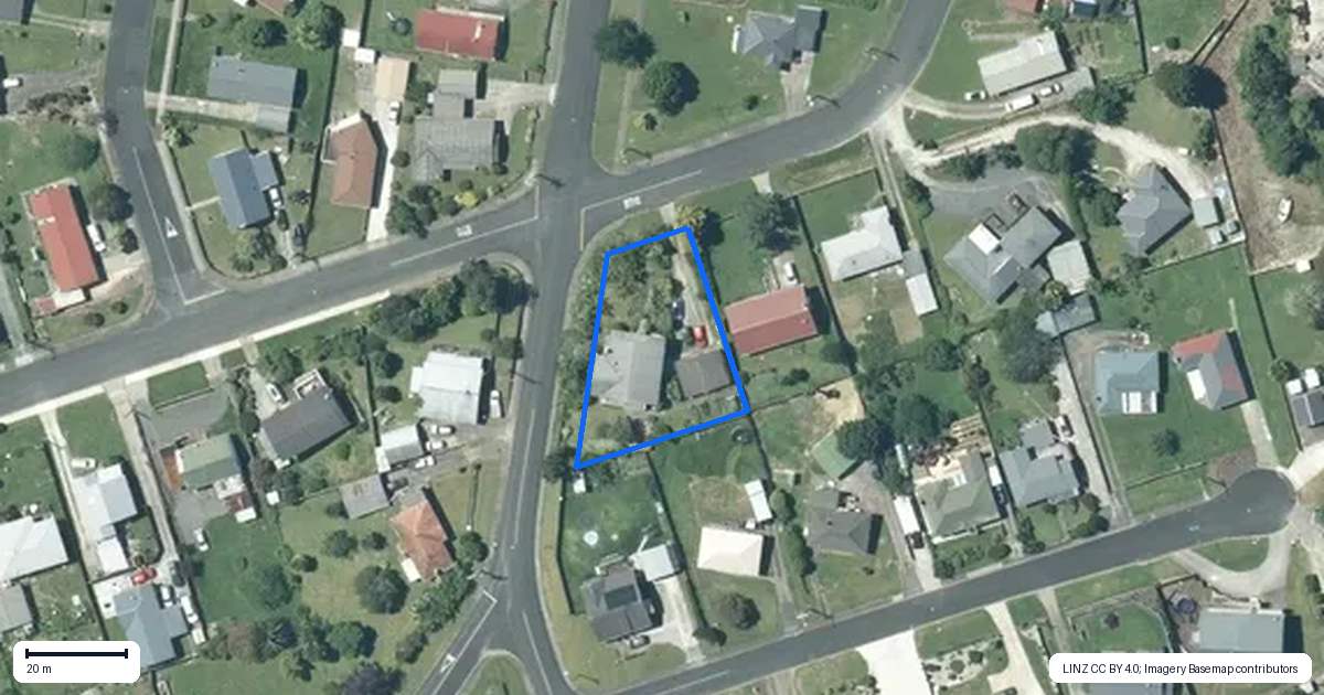 Property context map for 9 South Street, Te Kuiti