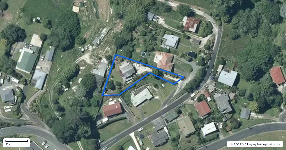 Property context map for 5 Massey Street, Te Kuiti