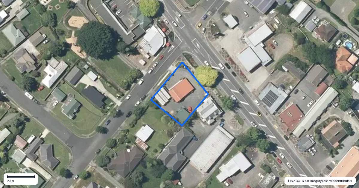 Property context map for 1 Church Street, Tirau