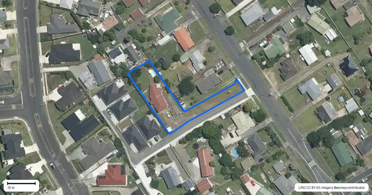 Property context map for 44A Young Street, Morrinsville