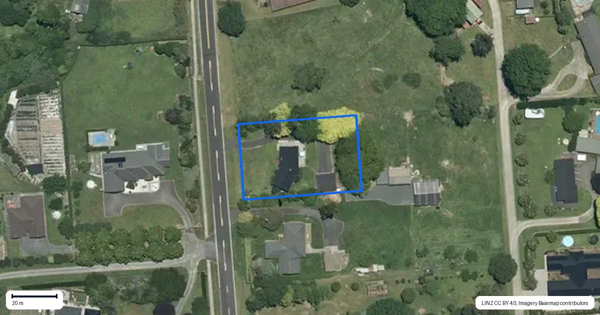 Property context map for 53 Newell Road, Tamahere, Hamilton