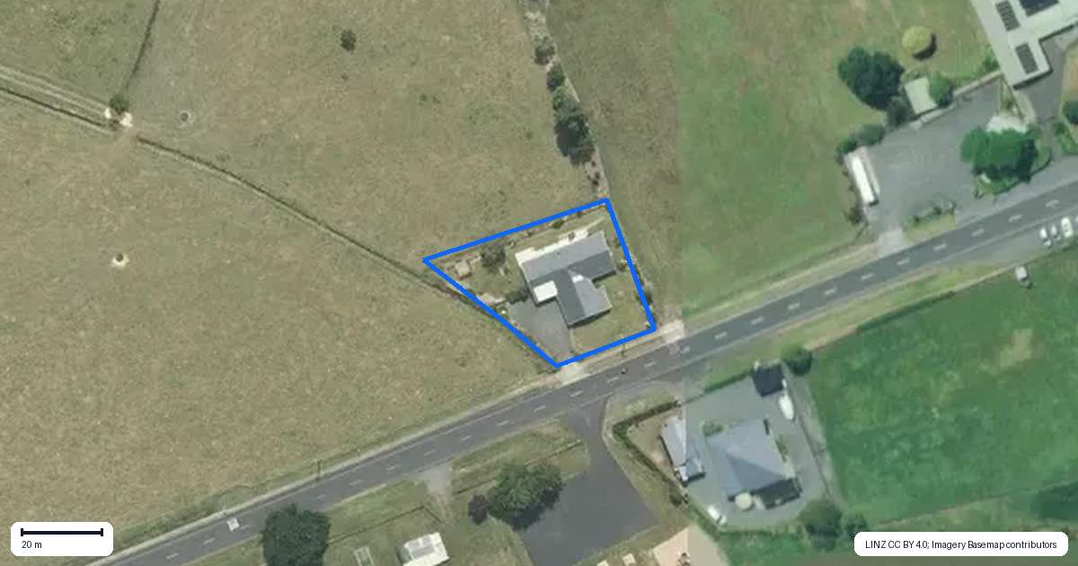 Property context map for 1377 Orini Road, Orini