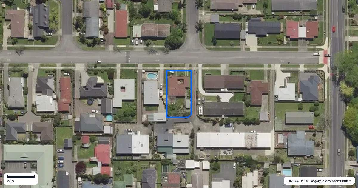 Property context map for 15 Hikurangi Street, Whakatane