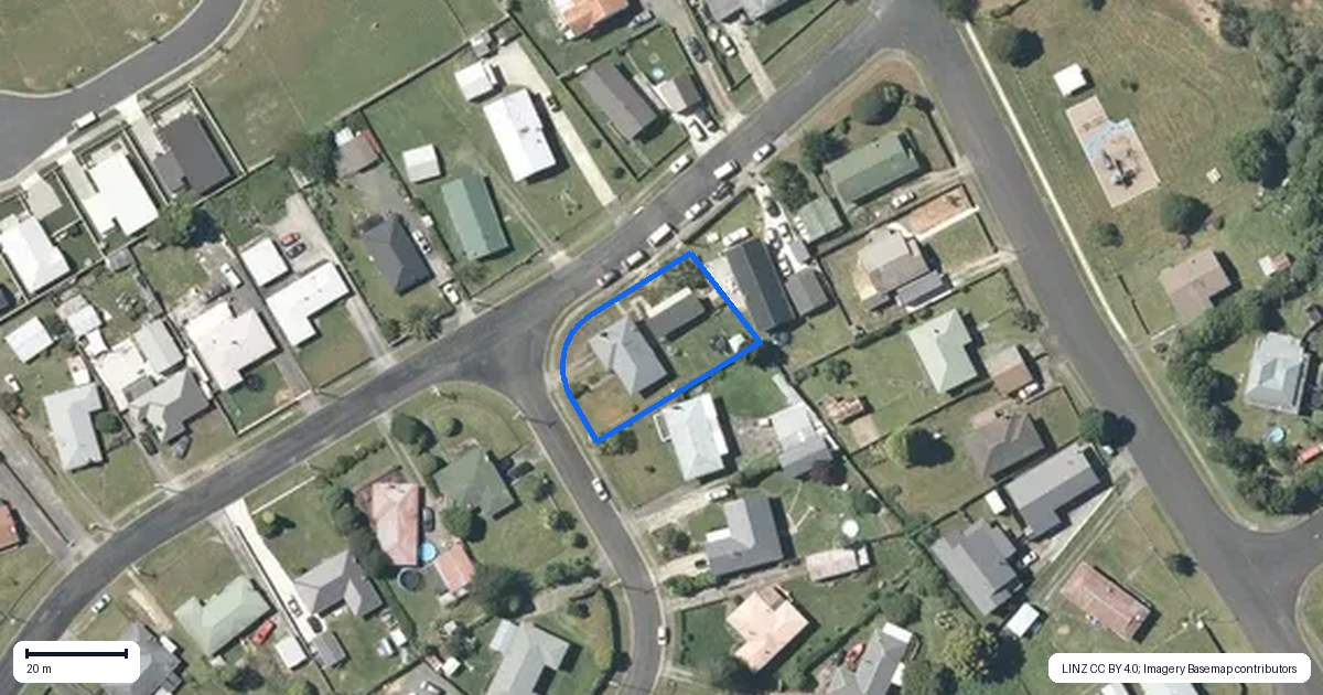 Property context map for 4 Myrtle Grove, Putaruru