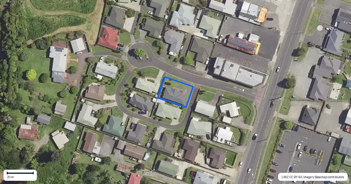 Property context map for 3 Donegal Place, Katikati