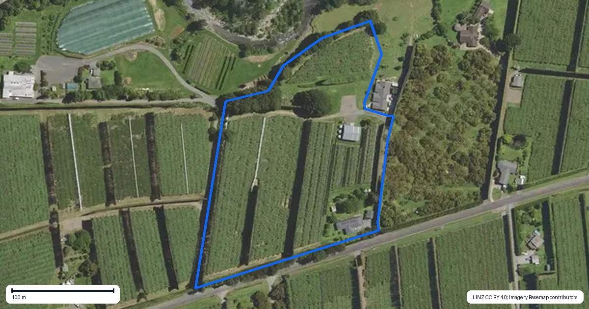 Property context map for 88A Rea Road, Tahawai