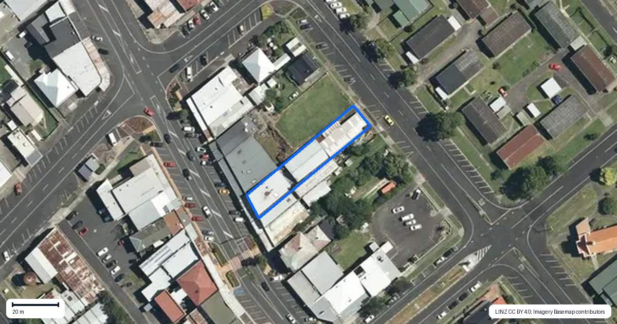 Property context map for 180 Whitaker Street, Te Aroha