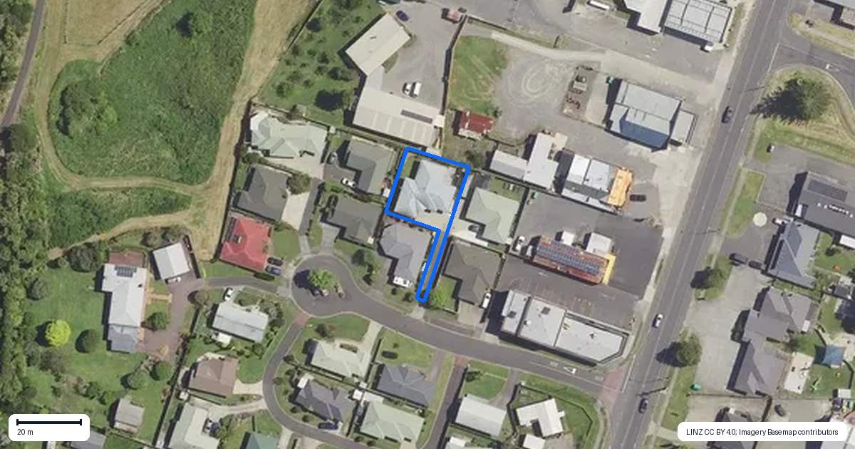 Property context map for 8 Donegal Place, Katikati