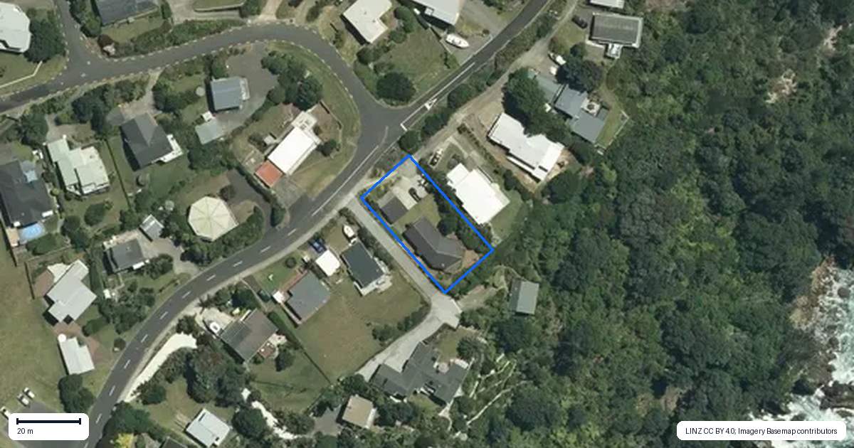 Property context map for 251 Paku Drive, Tairua