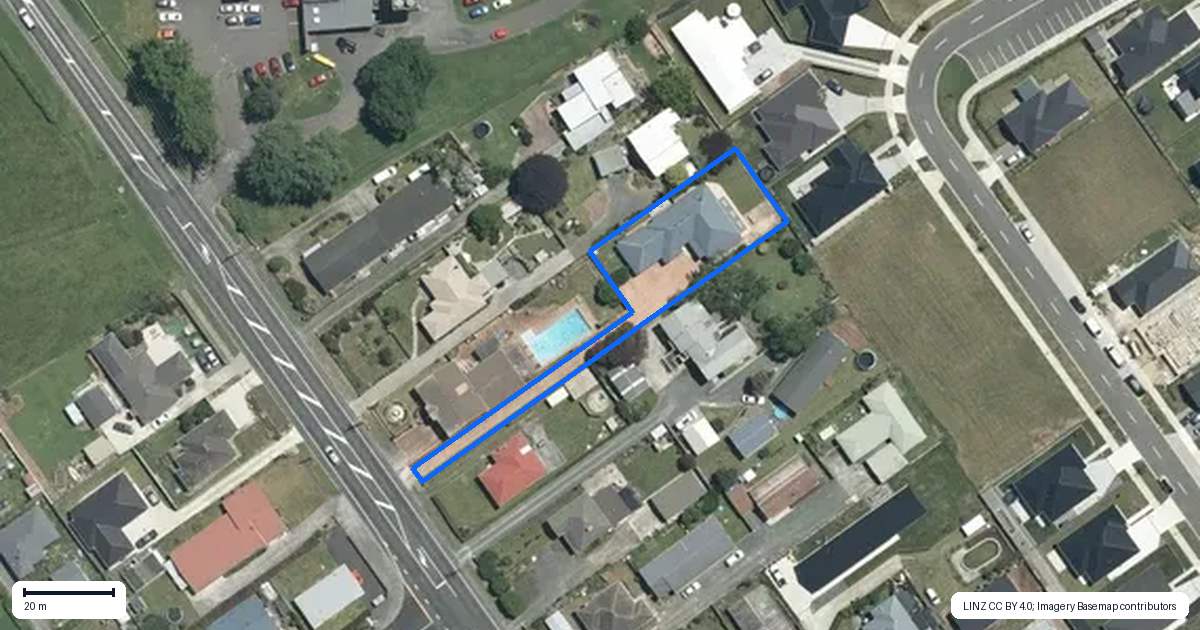 Property context map for 214A Studholme Street, Morrinsville